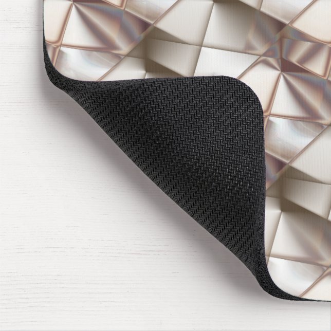 Mousepad bege-seda com formas que parecem alivio ou profund (Canto)