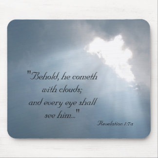 Mousepad "Behold, ele cometh com nuvem…