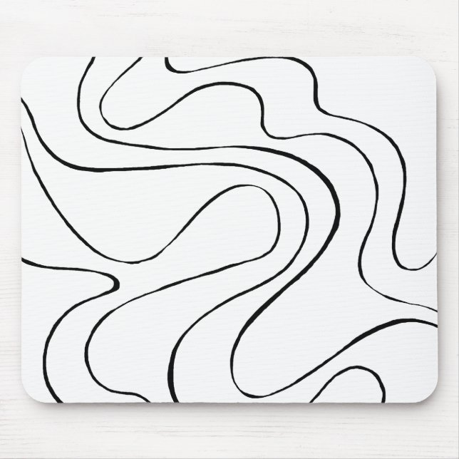 Mousepad Bei e Fluxo 2 - Preto e Branco (Frente)