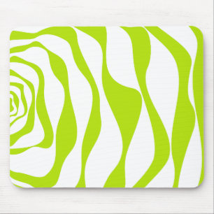 Mousepad Bei e Fluxo 4 em Verde limão e Branco