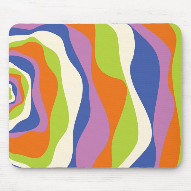 Mousepad Bei & Fluxo 4 Azul, Laranja, Roxo, Verde e Creme (Frente)