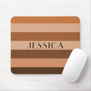 Mousepad Beige De Padrão E Nome Castanho Separados