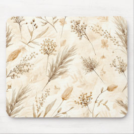 Mousepad Beige Dried Flower Botanical