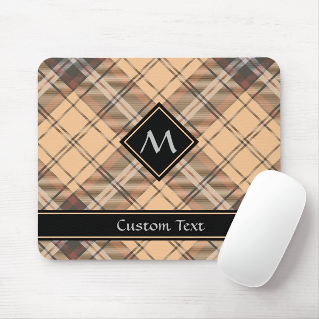 Mousepad Beige e Brown Tartan (Com mouse)