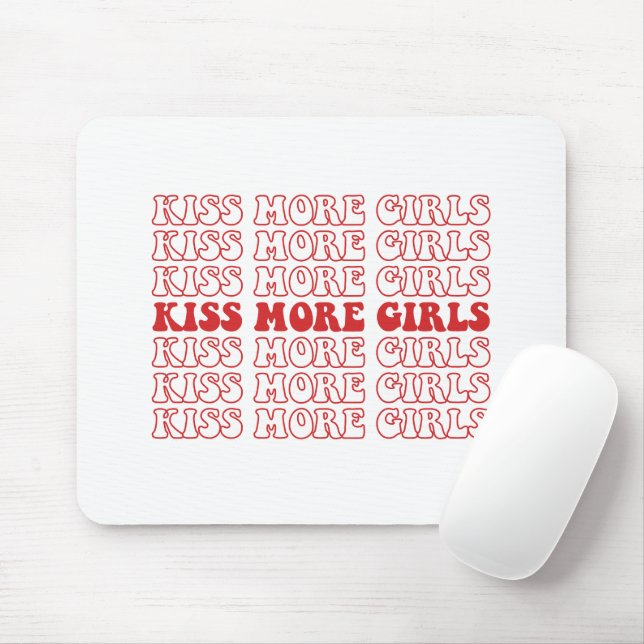 Mousepad Beija Mais Raparigas LGBTQ Orgulho LGBT (Com mouse)