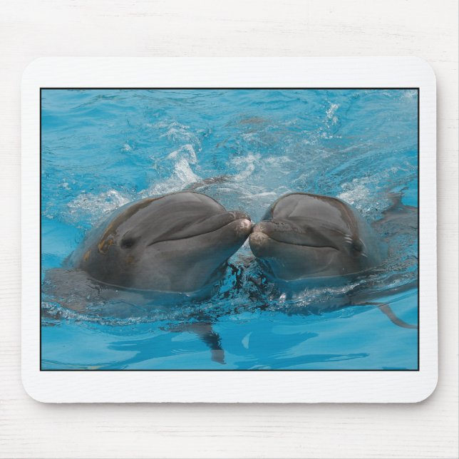 Mousepad Beijando golfinhos (Frente)