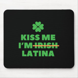 Mousepad Beije Me Sou Irlandesa Latina Citação Engraçada Le