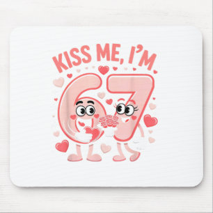 Mousepad Beijo Engraçado Me Beije Eu Estou Com 67 Anos Casa