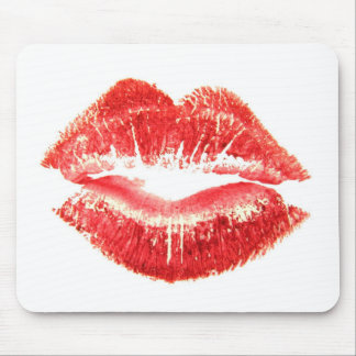Mousepad Beijo por lábios vermelhos da mulher