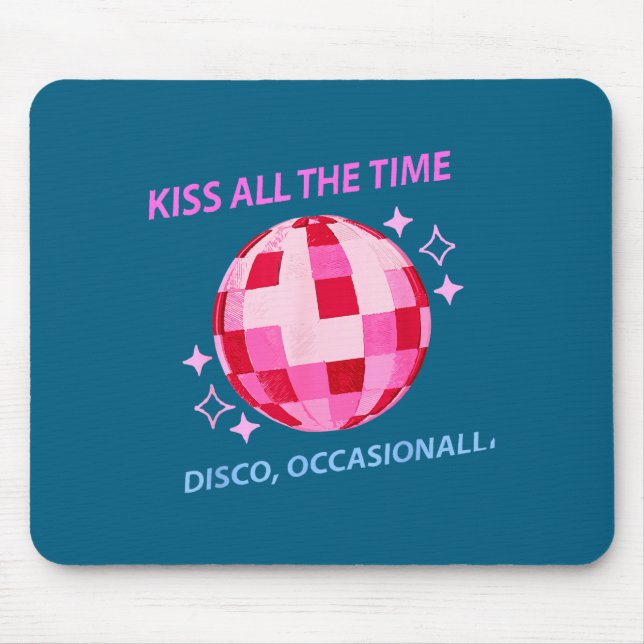 Mousepad Beijo Todo o Tempo Disco Ocasionalmente Arte (Frente)