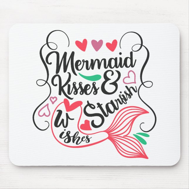 Mousepad Beijos de Sereia Desejos de Estrela do Mar (Frente)