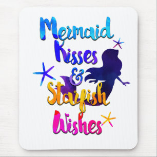 Mousepad Beijos de Sereia & Desejos de Estrela do Mar Aquar