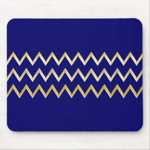 Mousepad Beira dourada - ziguezague + seus parte traseira &