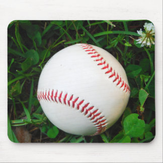 Mousepad Beisebol Branco com Ponta Vermelha