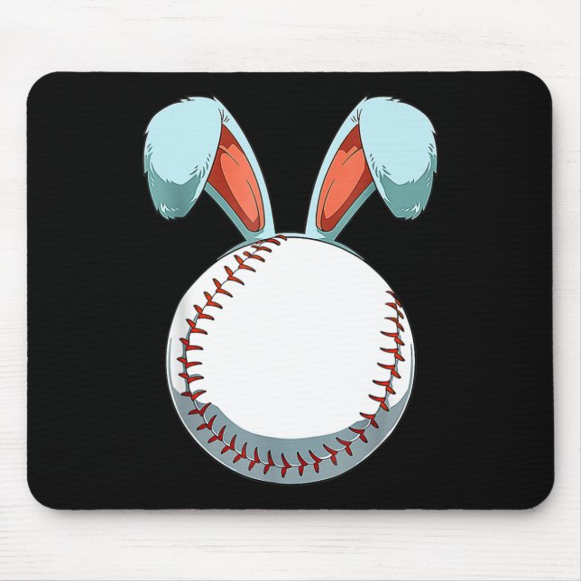 Mousepad Beisebol Coelhinho de Páscoa Ovos de Páscoa Caçand (Frente)