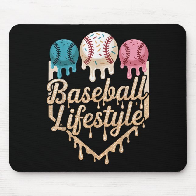 Mousepad Beisebol Estilo de Vida 101 Roupa Jovens Baseball  (Frente)