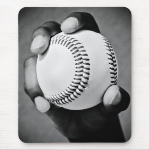 Mousepad beisebol na mão