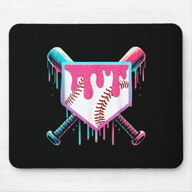 Mousepad Beisebol Para Rapazes Jovens Sorvetes De  B (Frente)