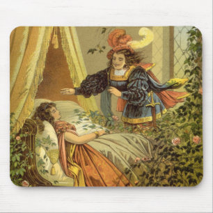 Mousepad Bela Adormecida Vintage, Contos de Fadas Vitoriano