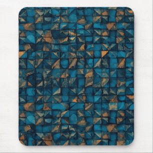 Mousepad Bela Aparência de Patchwork em Teal Escuro
