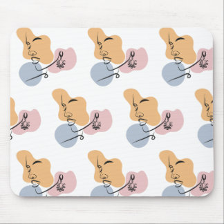 Mousepad bela arte de linhagem de mulheres