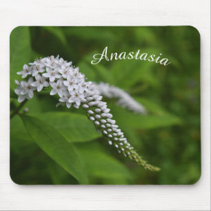 Mousepad Bela Boca Floral Branca Com Nome