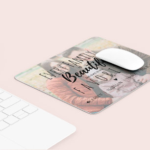 Mousepad Bela família é linda Foto da família de citações
