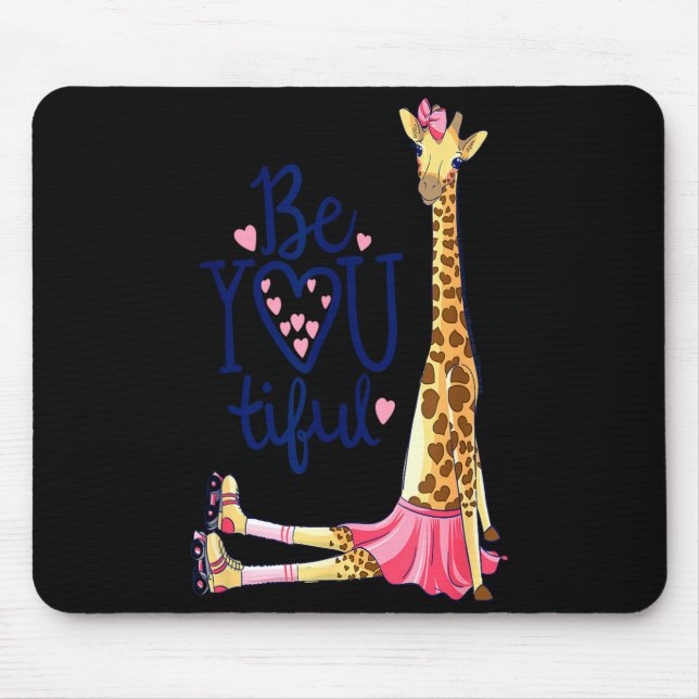 Mousepad Bela Girafa _ Inspire Seja Você Girafa Animal  (Frente)
