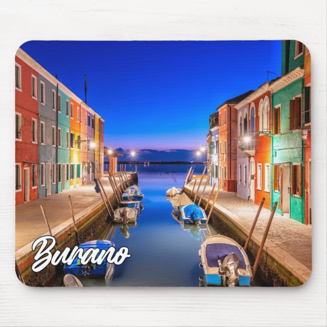 Mousepad Bela Ilha de Burano, Itália (Frente)