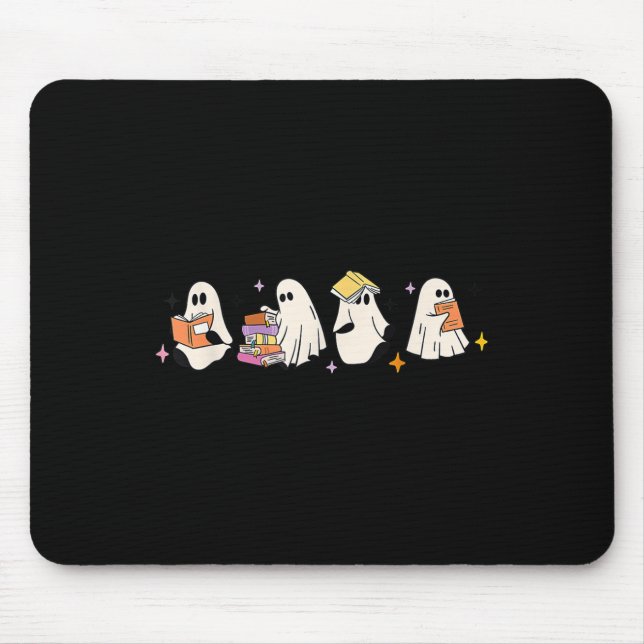 Mousepad Bela Leitura Ghost Halloween Ghost Book Spooky Sea (Frente)