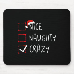 Mousepad Bela Lista de Natal Louca Xmas Santa Claus