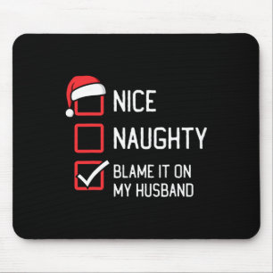 Mousepad Bela Lista Maldita Culpa-A No Meu Marido De Natal