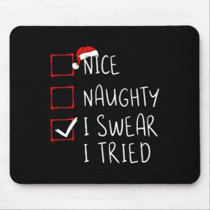 Mousepad Bela Noção Que Juro Tentei A Lista De Natal Xmas S