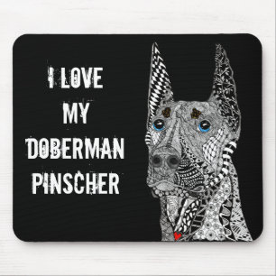 Mousepad Bela proteção de mouse doberman Pinscher