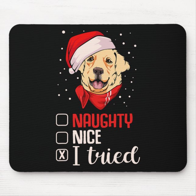 Mousepad Bela travessura Eu Tentei Ouro De Natal Para Sempr (Frente)