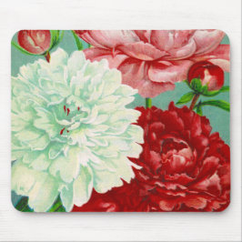 Mousepad Belas e Elegantes Peônias Vintage