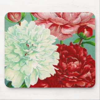 Mousepad Belas e Elegantes Peônias Vintage