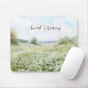 Mousepad Belas Flores de Prado Verde Céu Azul