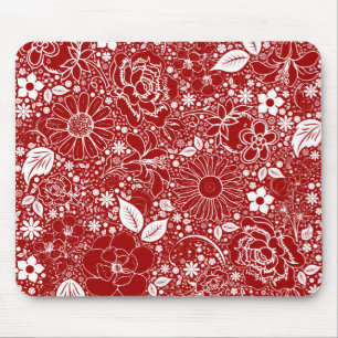 Mousepad Beleza Botânica Pad Vermelho de Mouse