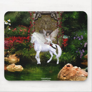 Mousepad Beleza branca 7 do unicórnio do coração do anjo