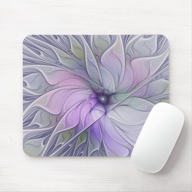 Mousepad Beleza Deslumbrante Arte Fractal Abstrata Moderna  (Com mouse)