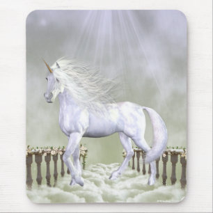 Mousepad Beleza do branco do unicórnio
