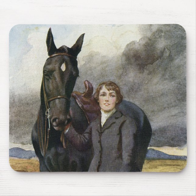 Mousepad Beleza preta - escolheu-me para seu cavalo (Frente)