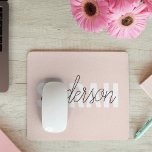 Mousepad Beleza Rosa Moderna Pastel Personalizada Seu Nome<br><div class="desc">Beleza Rosa Moderna Pastel Personalizada Seu Nome</div>