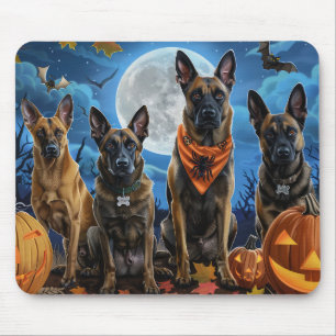Mousepad Belga Malinoi Halloween Spooky