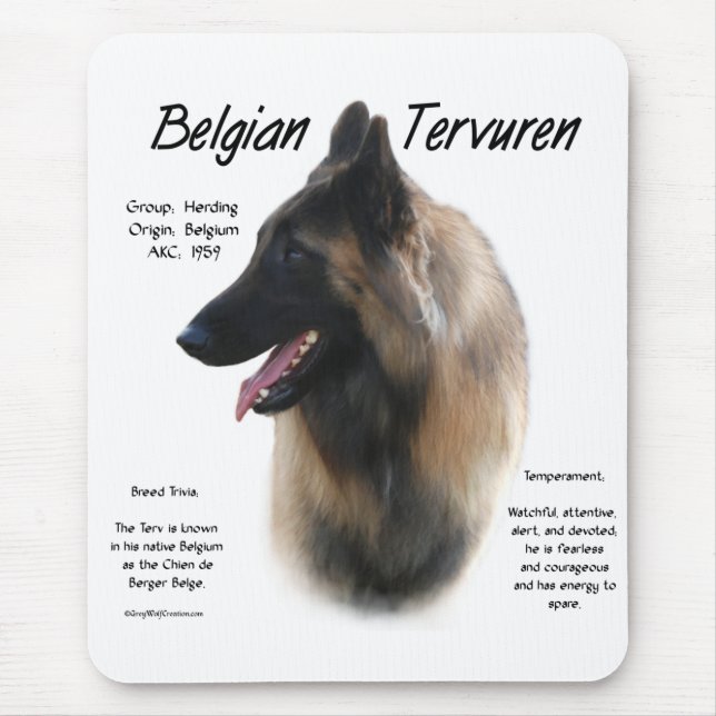 Mousepad Belga Tervuren Encontra a Raça (Frente)