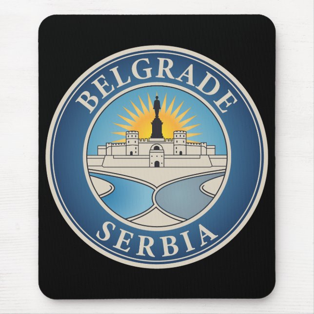 Mousepad Belgrado Sérvia Europa Oriental (Frente)