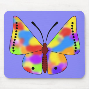 Mousepad Belíssima Borboleta com Asas Arco-Íris