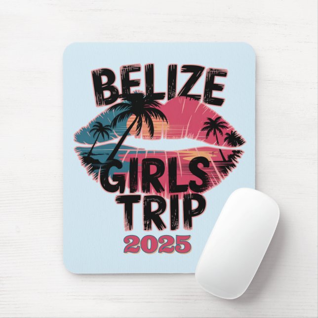 Mousepad Belize Girls Trip Adventure Tropical (Com mouse)