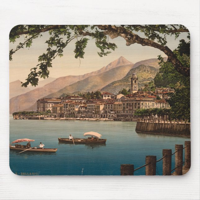Mousepad Bellagio mim, lago Como, Lombardy, Italia (Frente)
